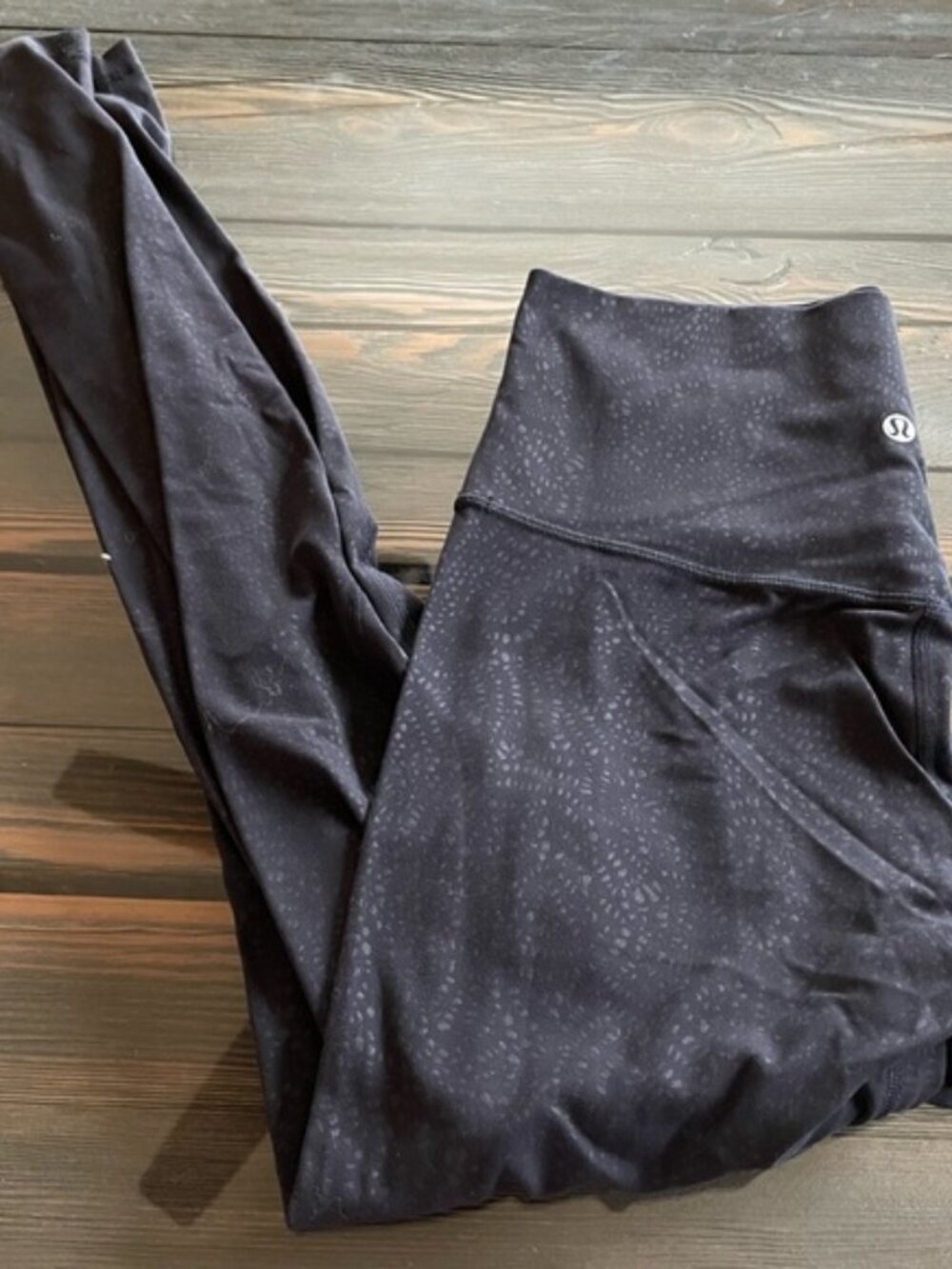 lululemon athletica Black Subtle Dot High-Rise Leggings